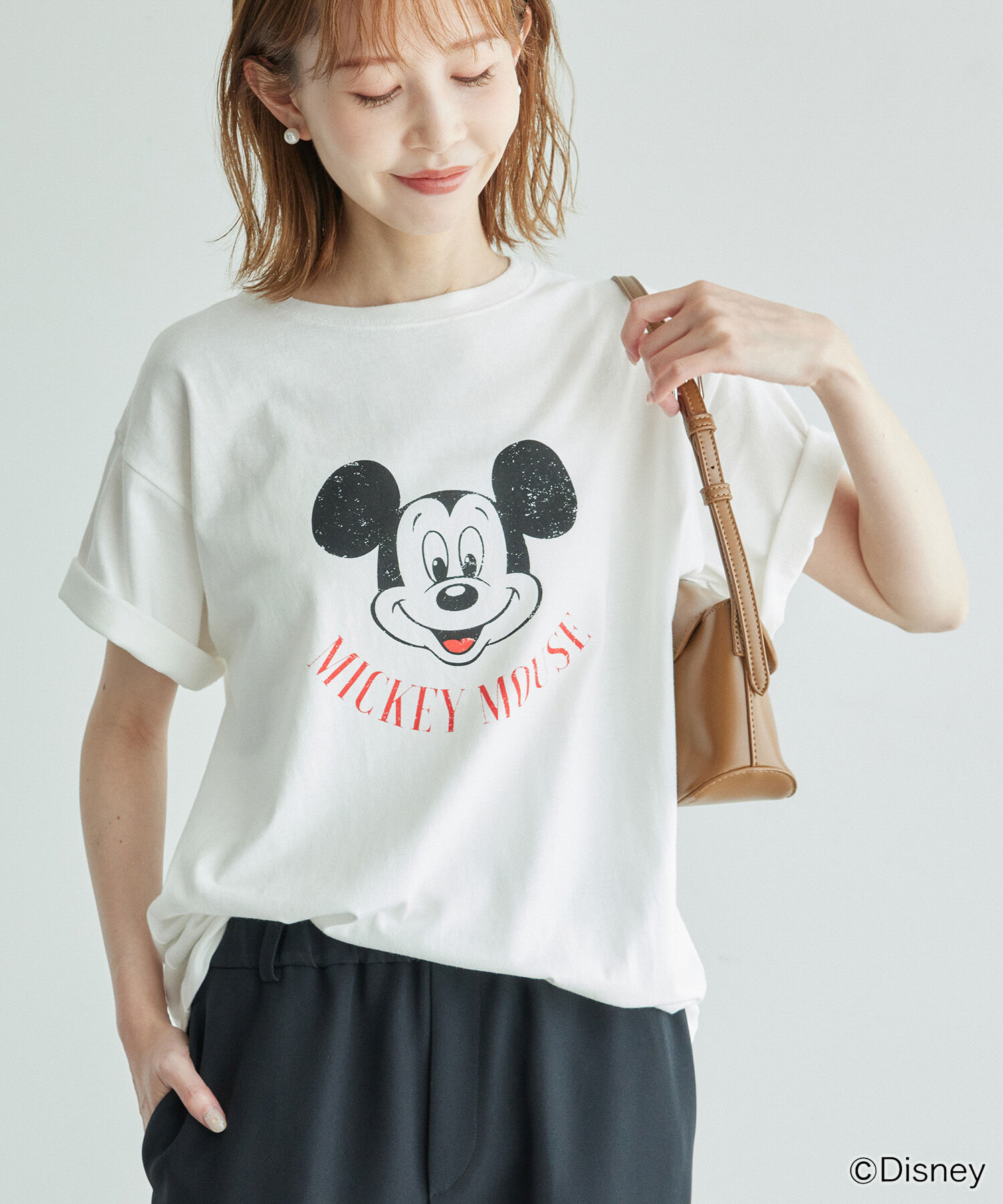 Rope&rsquo;Picnic「MICKEY MOUSE/プリントTシャツ」|Tシャツ・カットソー|
