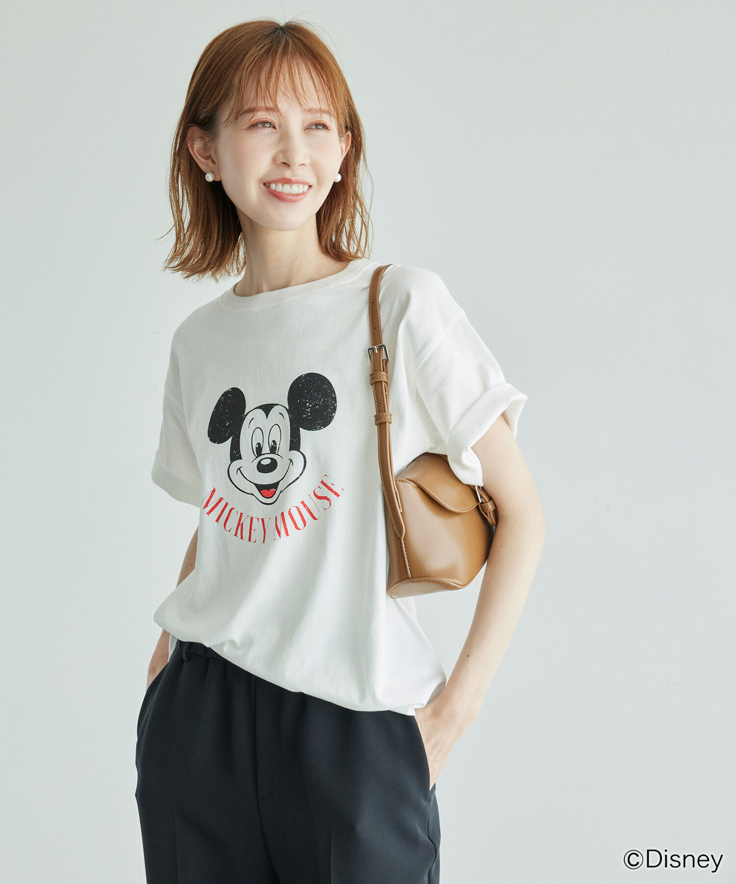Rope&rsquo;Picnic「MICKEY MOUSE/プリントTシャツ」|Tシャツ・カットソー|