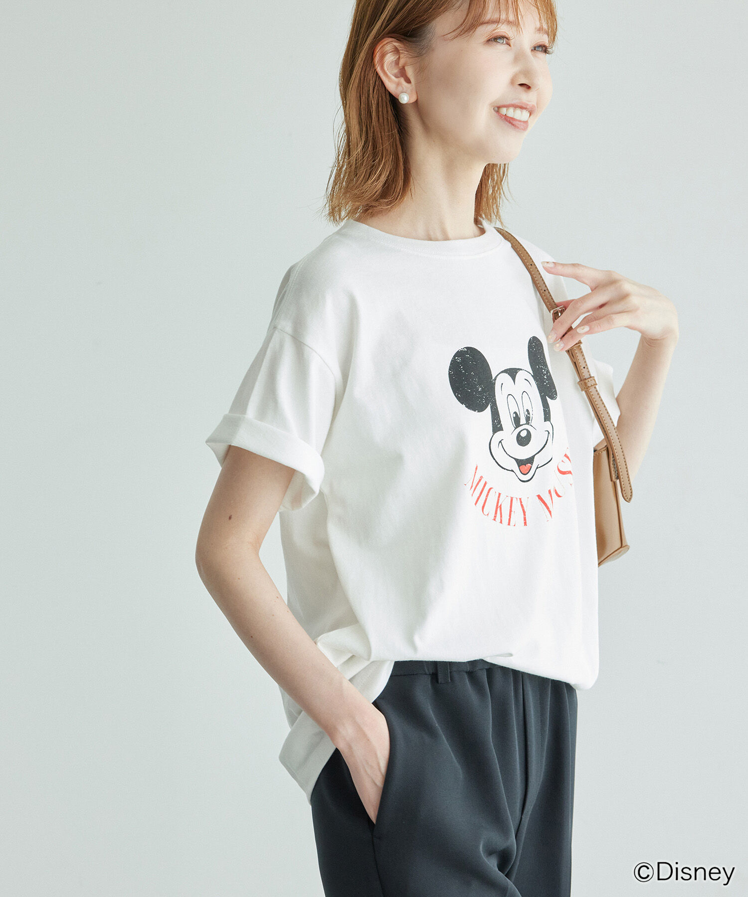 Rope&rsquo;Picnic「MICKEY MOUSE/プリントTシャツ」|Tシャツ・カットソー|