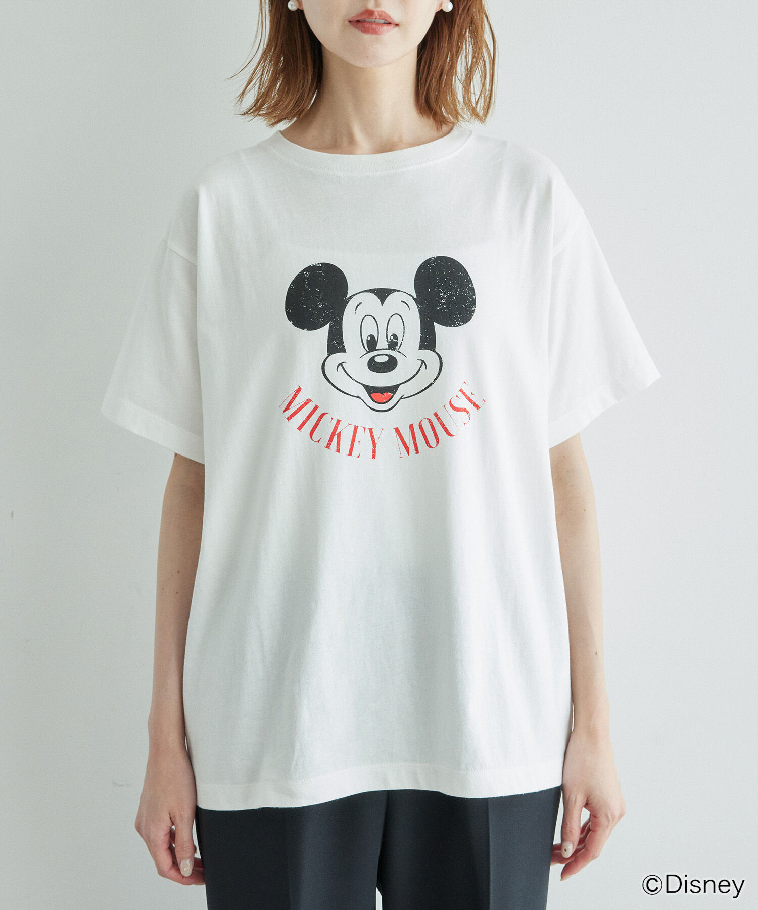 Rope&rsquo;Picnic「MICKEY MOUSE/プリントTシャツ」|Tシャツ・カットソー|