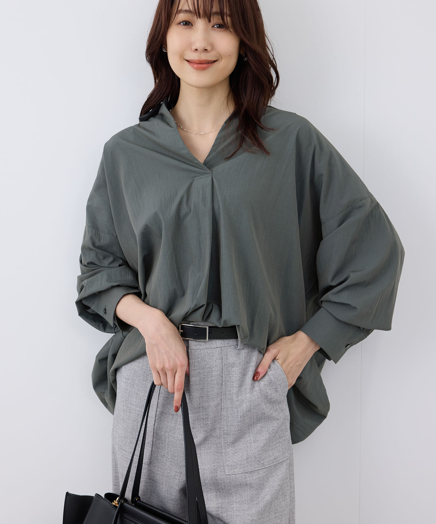 Rope&rsquo;Picnic「ニュアンススキッパーシャツ」|シャツ・ブラウス|