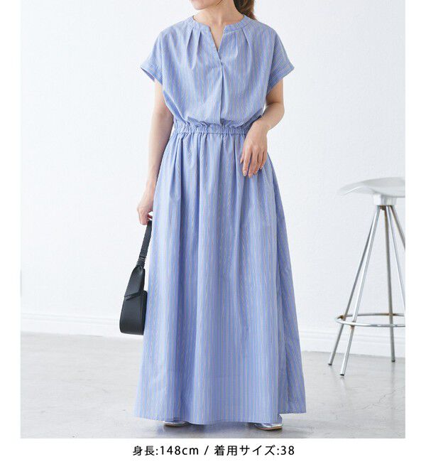 Rope&rsquo;Picnic「【UVカット・接触冷感・イージーケア】スキッパーシャツワンピース」|ワンピース|
