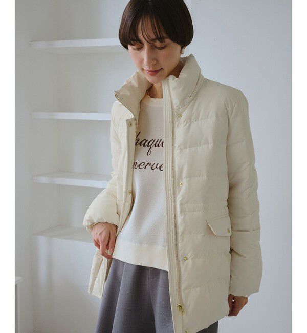 Rope&rsquo;Picnic「【GREEN DOWN/グリーンダウン】ファー付きダウンミドル丈コート/リンクコーデ」|ダウン|