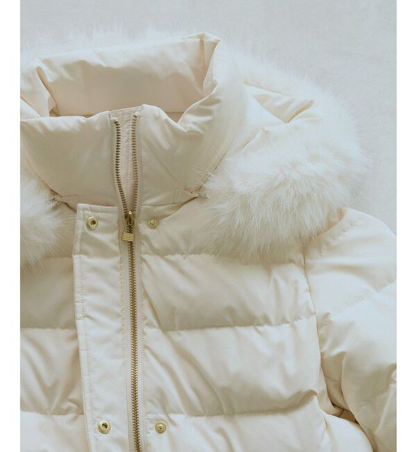 Rope&rsquo;Picnic「【GREEN DOWN/グリーンダウン】ファー付きダウンミドル丈コート/リンクコーデ」|ダウン|