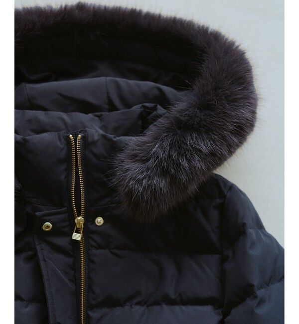 Rope&rsquo;Picnic「【GREEN DOWN/グリーンダウン】ファー付きダウンミドル丈コート/リンクコーデ」|ダウン|