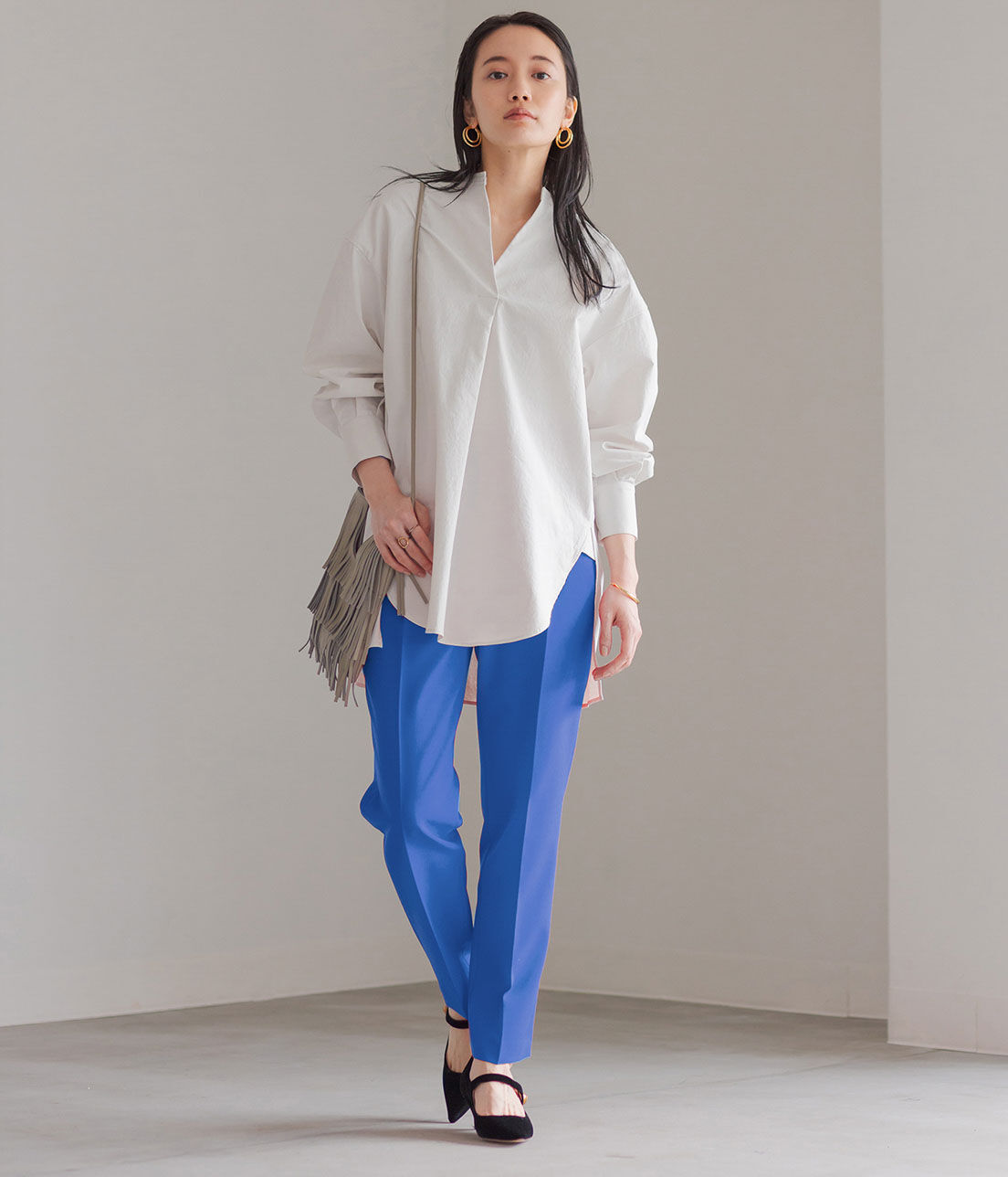 ADAM ET ROPE'「＜洗える＞スリムスラックス」|スラックス|