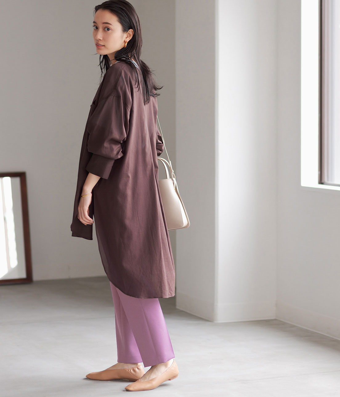 ADAM ET ROPE'「＜洗える＞スリムスラックス」|スラックス|