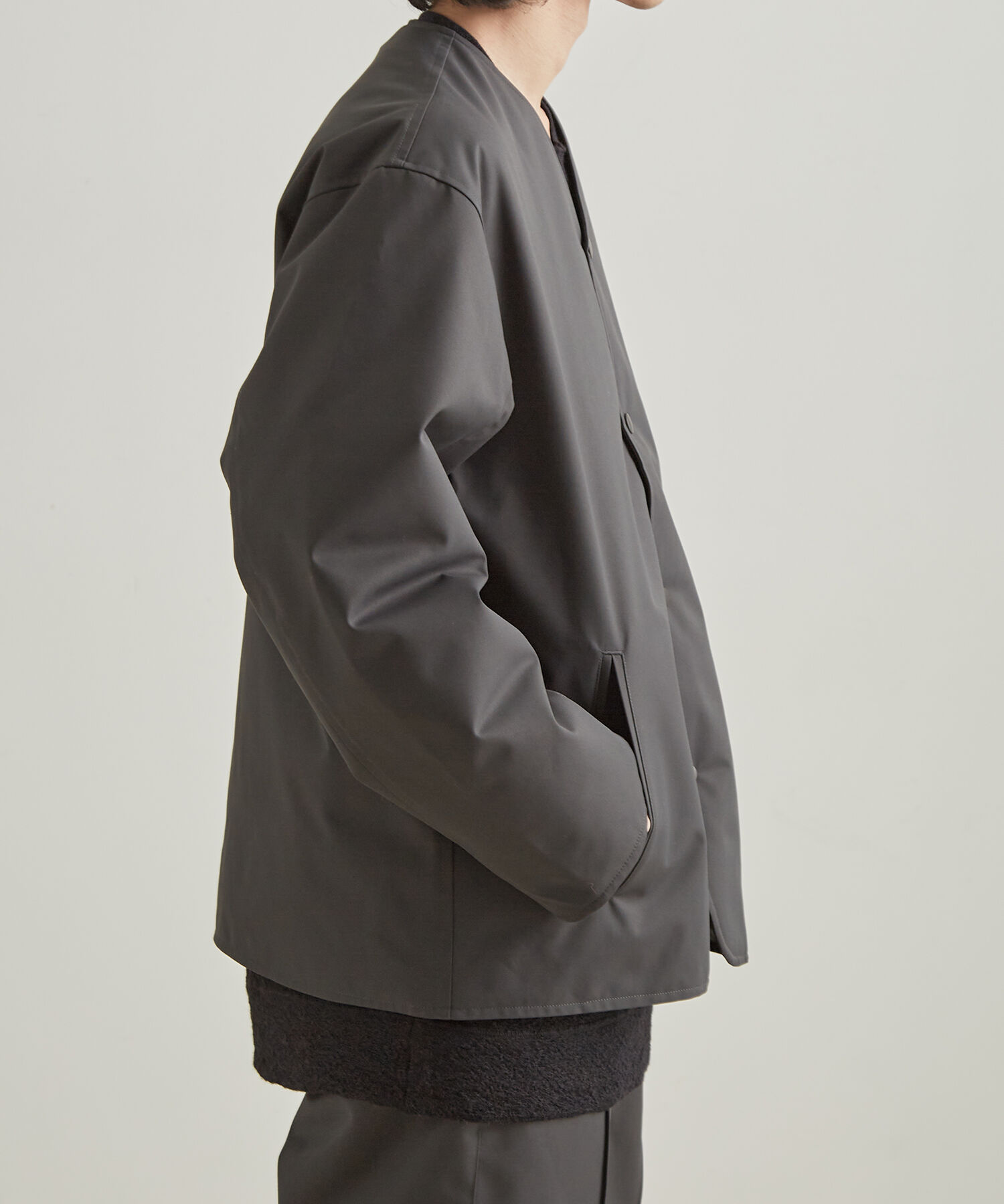 ADAM ET ROPE'「【ALLIED/アライド】 LOFTECH ノーカラージャケット ブルゾン / 撥水性 / 保温性」|ノーカラージャケット|