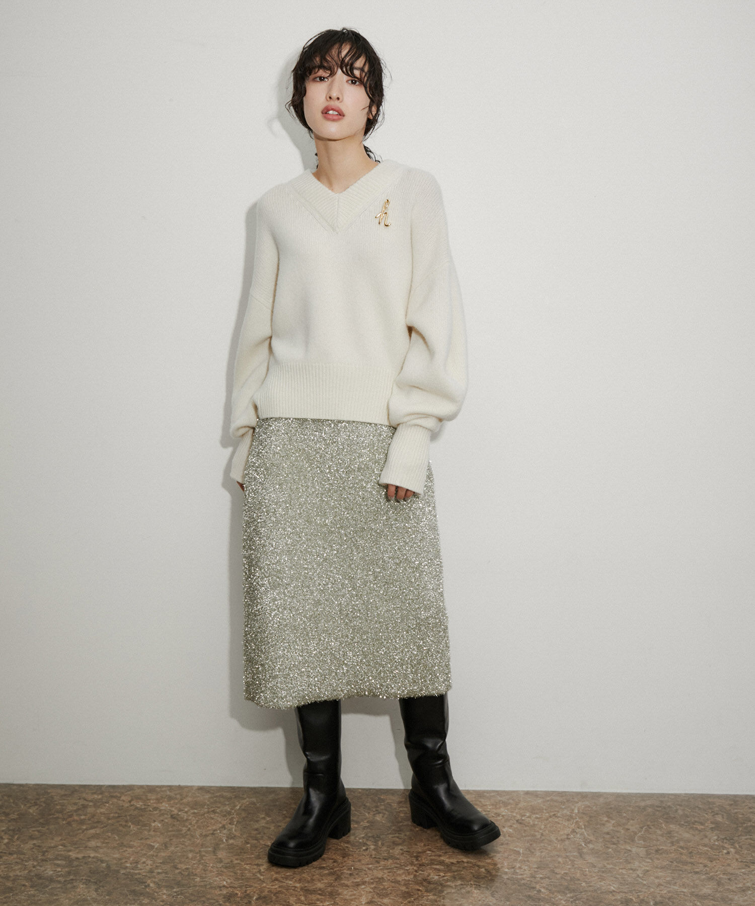 ADAM ET ROPE'「イニシャルブローチ」|ブローチ・コサージュ|