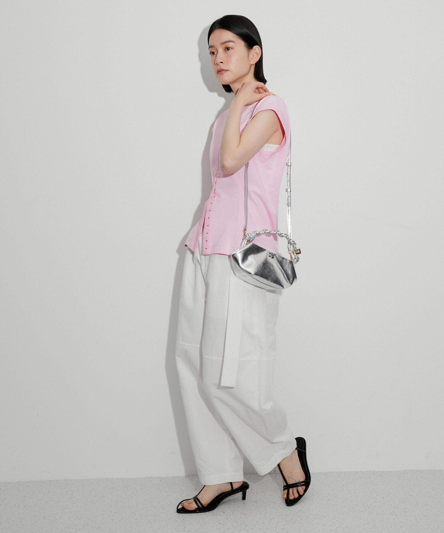 ADAM ET ROPE'「【サステナブル・洗える】ウエストシェイプジャージプルオーバー」|Tシャツ・カットソー|