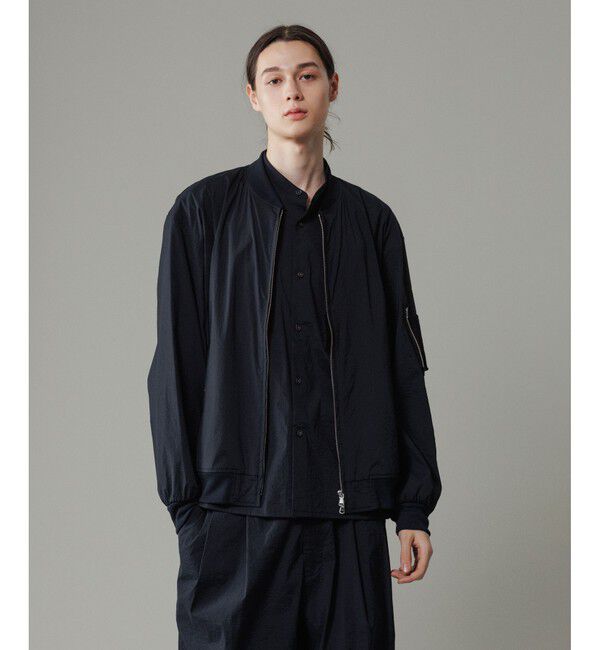 ADAM ET ROPE'「ストレッチナイロン ボンバージャケット / MA-1 / 接触冷感 / セットアップ対応」|ブルゾン・スタジャン|