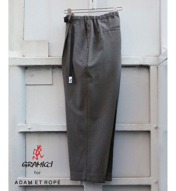 ADAM ET ROPE'「	【別注】《GRAMICCI/グラミチ》2WAY STRETCH WIDE TAPERED CROPPED」|スラックス|チャコール