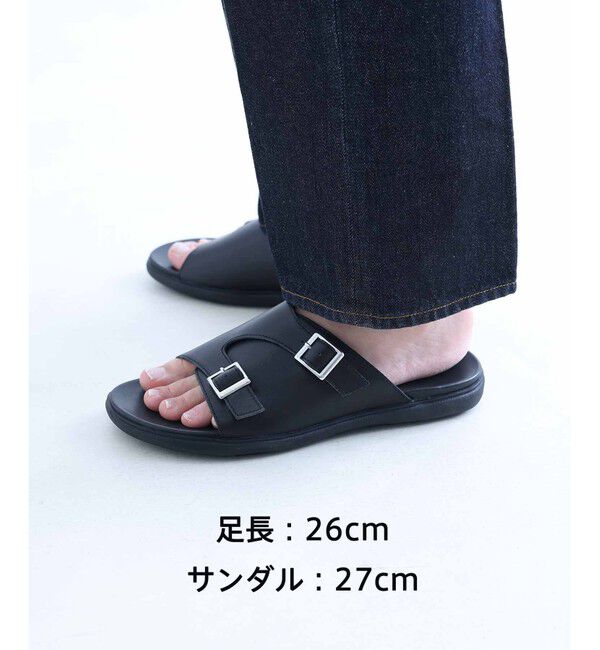 ADAM ET ROPE'「コンフォート ダブルモンク ストラップ カバード レザーサンダル / UNISEX」|サンダル|