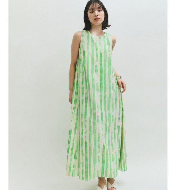 ADAM ET ROPE'「ロールペイントストライプワンピース」|ワンピース|