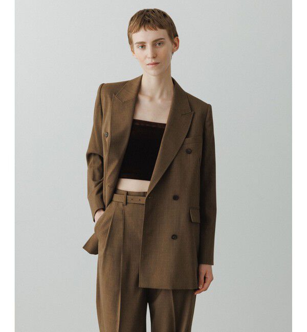 ADAM ET ROPE'「【EMOELLE】ボックスジャケット」|テーラードジャケット|キャメル系(26)