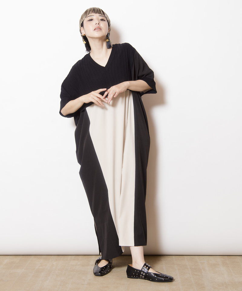  「2WAY切替ニットワンピース」|ワンピース|