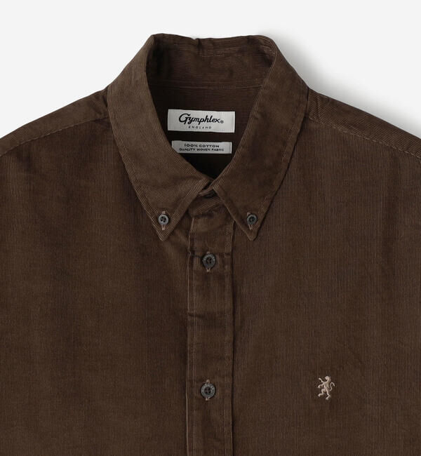 GYMPHLEX「Gymphlex | コーデュロイ ボタンダウン長袖ワイドシャツ MEN」|シャツ・ブラウス|