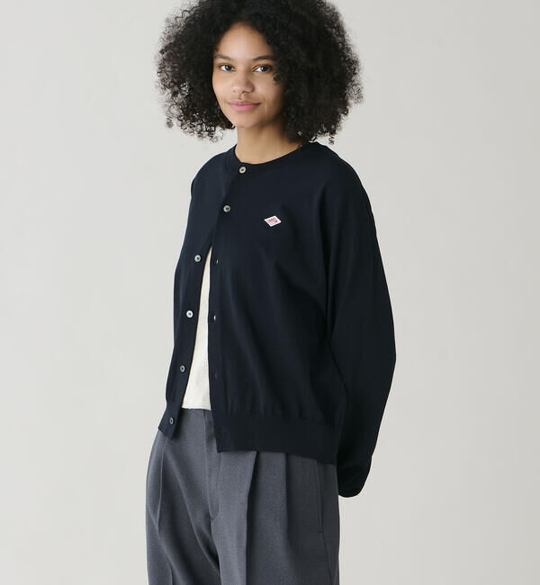 DANTON「DANTON | ジャージーニット クルーネック長袖カーディガン WOMEN」|ニット・セーター|