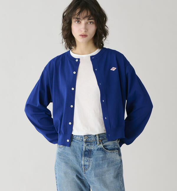 DANTON「DANTON | ジャージーニット クルーネック長袖カーディガン WOMEN」|ニット・セーター|