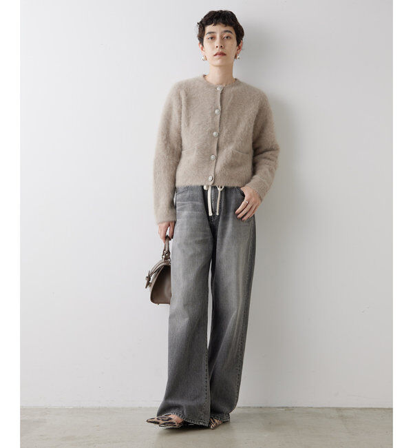  「カシミヤ混ファーニットジャケット」|ニット・セーター|