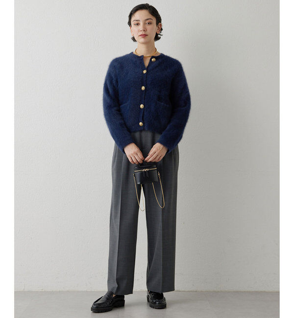  「カシミヤ混ファーニットジャケット」|ニット・セーター|
