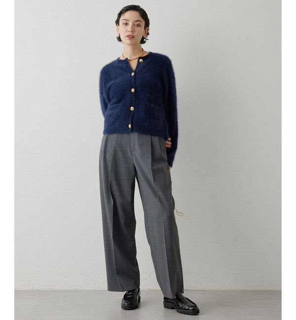  「カシミヤ混ファーニットジャケット」|ニット・セーター|