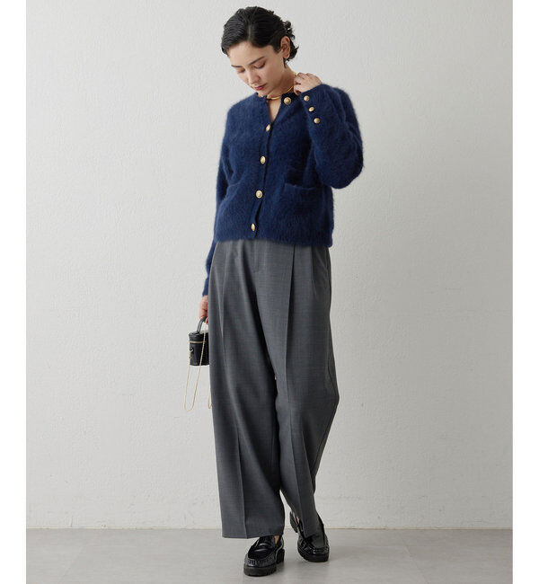  「カシミヤ混ファーニットジャケット」|ニット・セーター|