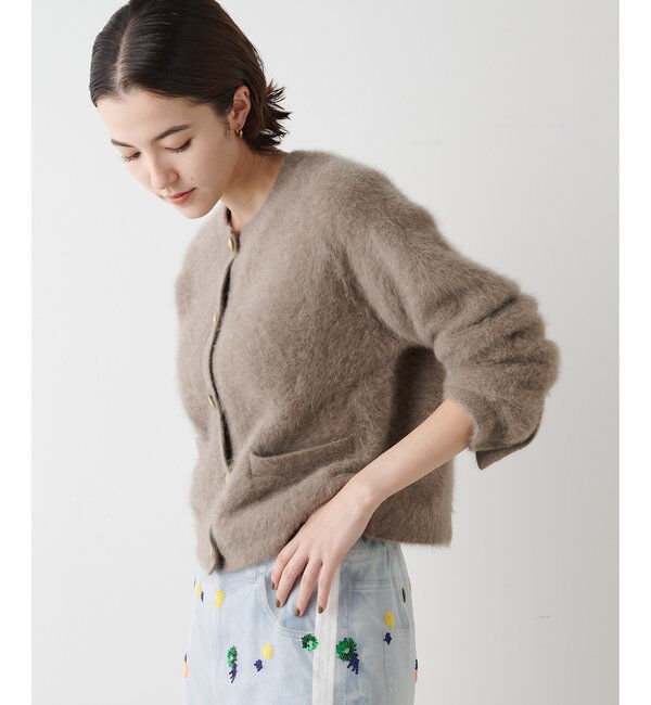  「カシミヤ混ファーニットジャケット」|ニット・セーター|