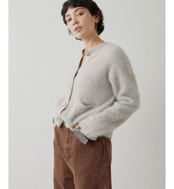  「カシミヤ混ファーニットジャケット」|ニット・セーター|