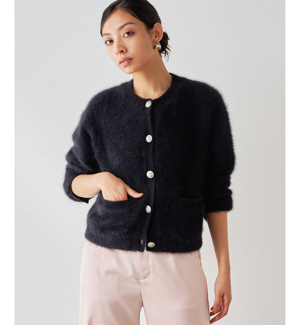  「カシミヤ混ファーニットジャケット」|ニット・セーター|