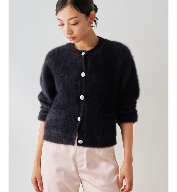  「カシミヤ混ファーニットジャケット」|ニット・セーター|