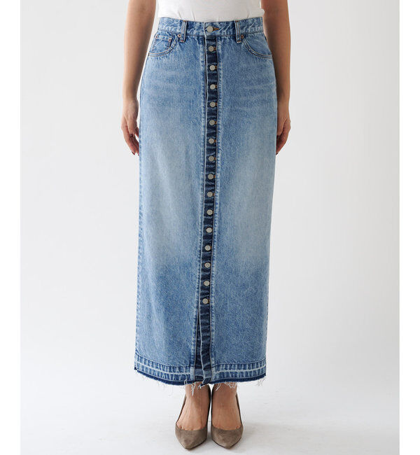  「ボタンデニムスカート」|スカート|