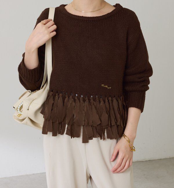  「裾フリンジニット」|ニット・セーター|