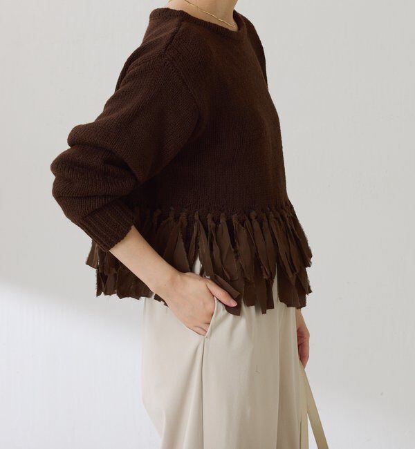  「裾フリンジニット」|ニット・セーター|