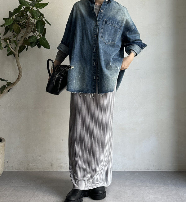  「【WEB限定】ベロアプリーツスカート」|スカート|