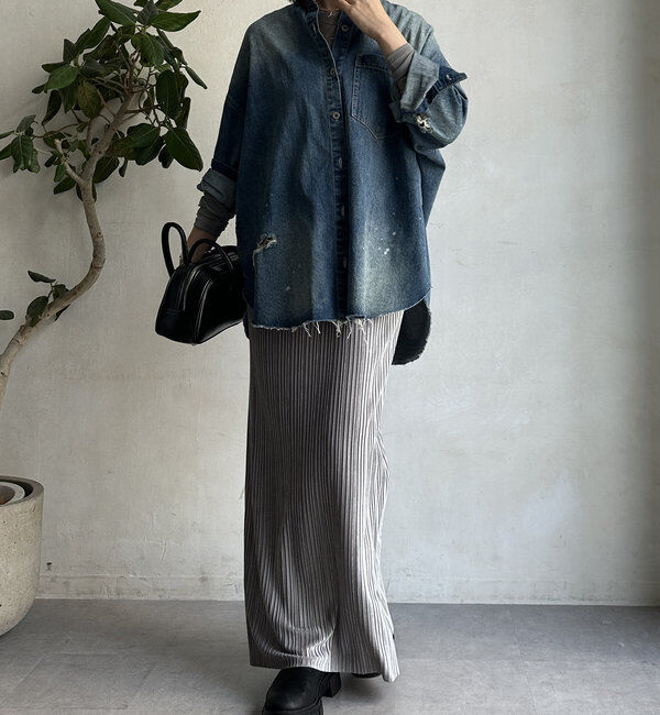  「【WEB限定】ベロアプリーツスカート」|スカート|