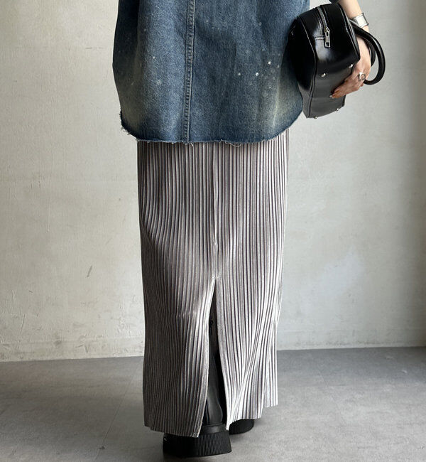  「【WEB限定】ベロアプリーツスカート」|スカート|