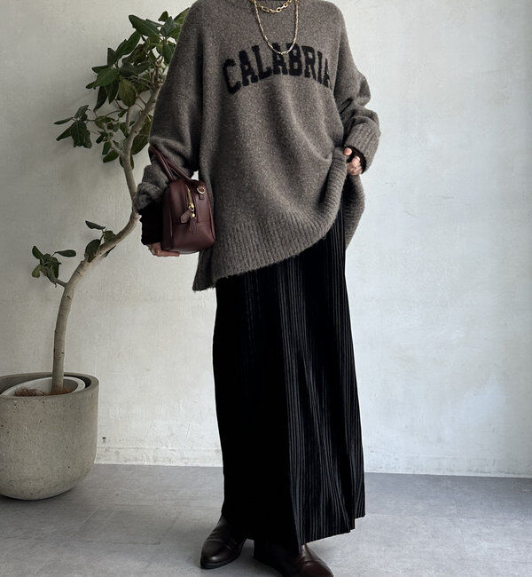  「【WEB限定】ベロアプリーツスカート」|スカート|