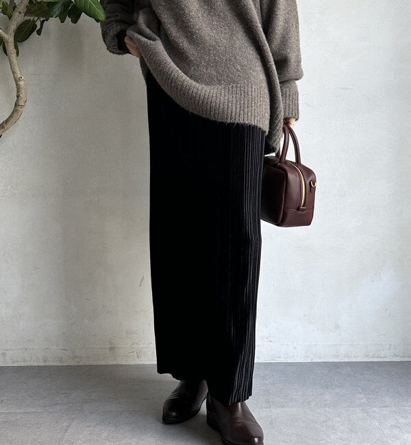  「【WEB限定】ベロアプリーツスカート」|スカート|