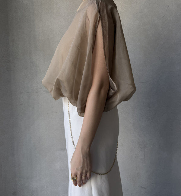  「【新色追加/WEB限定】オーガンジーレイヤードバルーントップス」|シャツ・ブラウス|