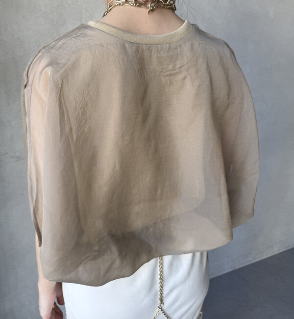  「【新色追加/WEB限定】オーガンジーレイヤードバルーントップス」|シャツ・ブラウス|