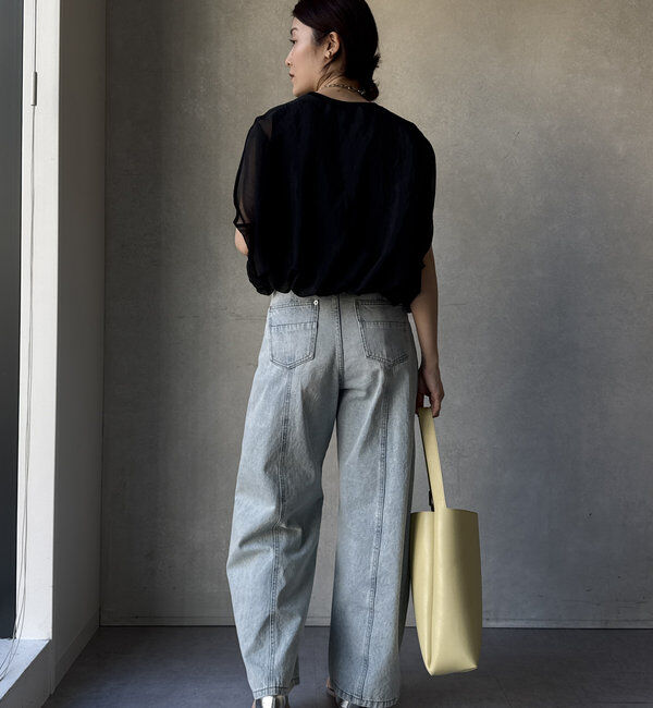  「【新色追加/WEB限定】オーガンジーレイヤードバルーントップス」|シャツ・ブラウス|