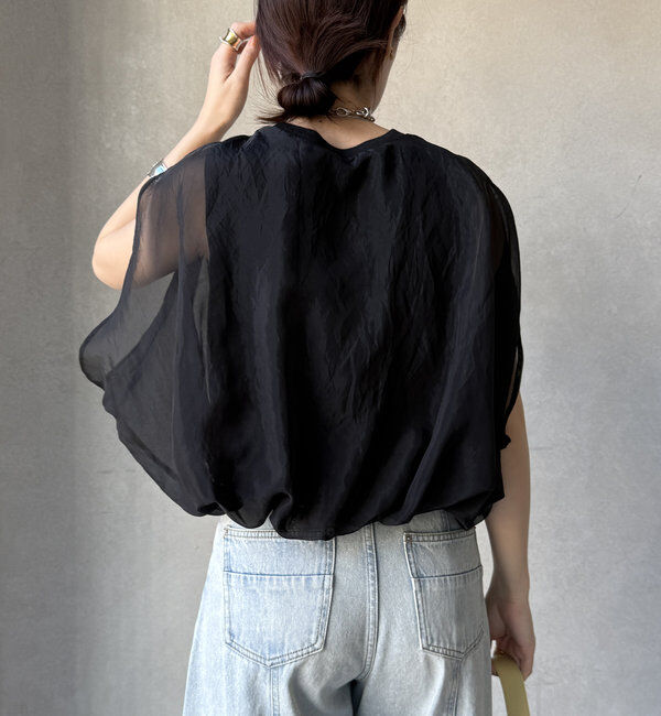  「【新色追加/WEB限定】オーガンジーレイヤードバルーントップス」|シャツ・ブラウス|