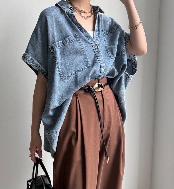  「リヨセルデニムバック切替シャツ」|シャツ・ブラウス|