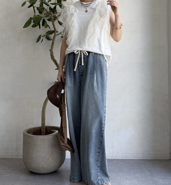  「【WEB限定】2WAYフリルTEE」|Tシャツ・カットソー|