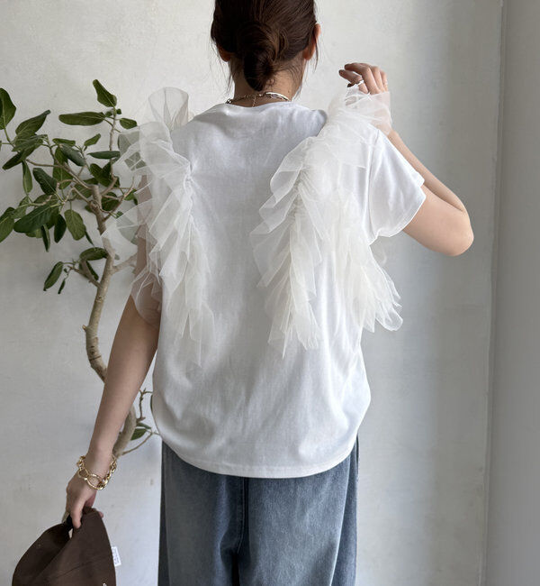  「【WEB限定】2WAYフリルTEE」|Tシャツ・カットソー|