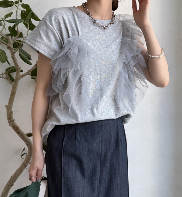  「【WEB限定】2WAYフリルTEE」|Tシャツ・カットソー|