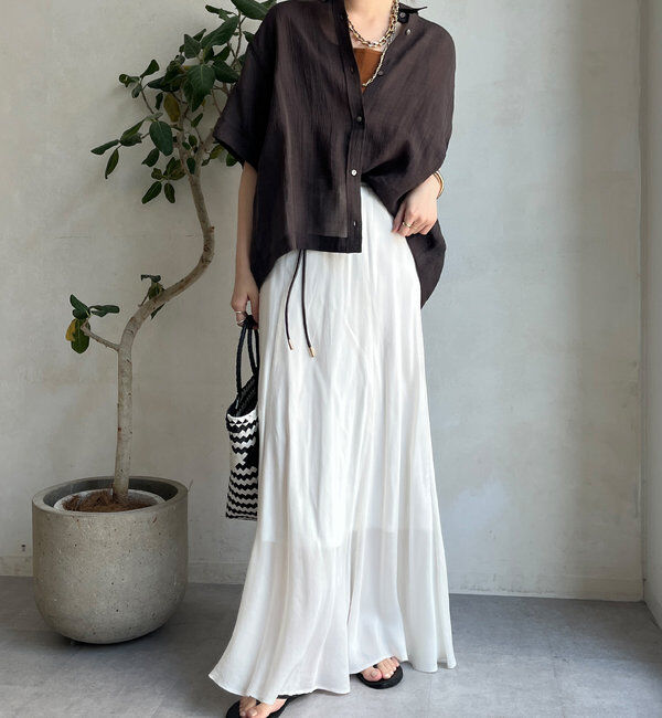  「リネンハーフスリーブシャツ」|シャツ・ブラウス|