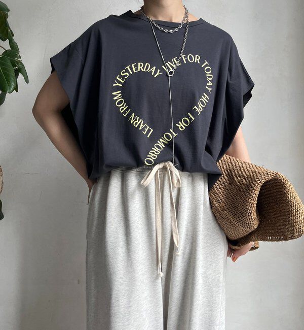 「【WEB限定】ハートタックスリーブTEE」|Tシャツ・カットソー|