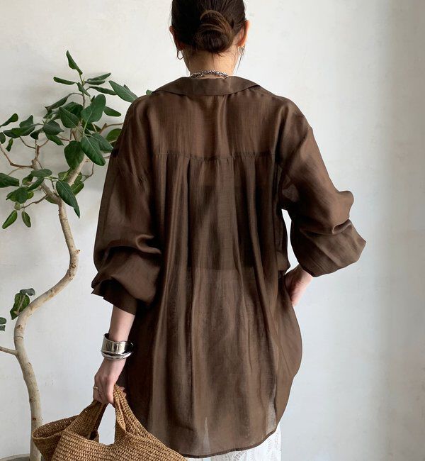  「シアー開襟シャツ」|シャツ・ブラウス|